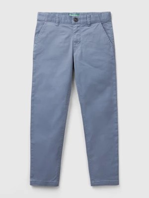 Zdjęcie produktu Benetton, Slim Fit Chinos In Stretch Cotton, size L, Air Force Blue, Kids United Colors of Benetton