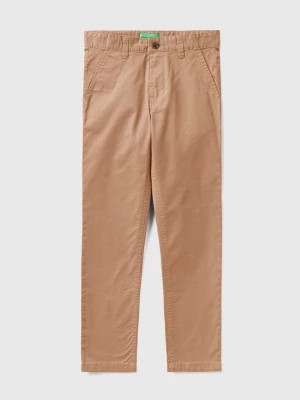 Zdjęcie produktu Benetton, Slim Fit Chinos In Stretch Cotton, size XL, Camel, Kids United Colors of Benetton