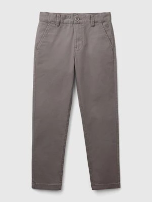 Zdjęcie produktu Benetton, Slim Fit Chinos In Stretch Cotton, size XL, Dark Gray, Kids United Colors of Benetton