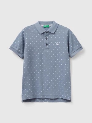 Zdjęcie produktu Benetton, Slim Fit Micro Patterned Polo, size S, Gray, Kids United Colors of Benetton