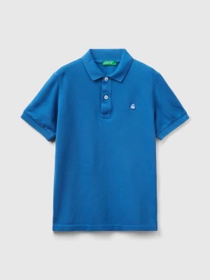 Zdjęcie produktu Benetton, Slim Fit Polo In 100% Organic Cotton, size 2XL, Blue, Kids United Colors of Benetton