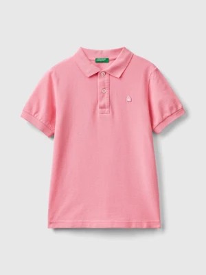 Zdjęcie produktu Benetton, Slim Fit Polo In 100% Organic Cotton, size 2XL, Pink, Kids United Colors of Benetton