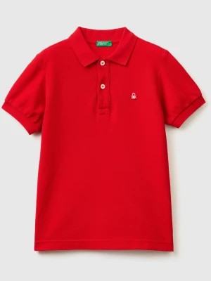 Zdjęcie produktu Benetton, Slim Fit Polo In 100% Organic Cotton, size 2XL, Red, Kids United Colors of Benetton