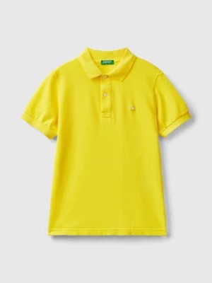 Zdjęcie produktu Benetton, Slim Fit Polo In 100% Organic Cotton, size 2XL, Yellow, Kids United Colors of Benetton