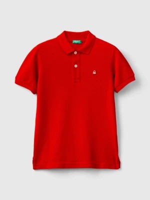 Zdjęcie produktu Benetton, Slim Fit Polo In 100% Organic Cotton, size 3XL, Red, Kids United Colors of Benetton