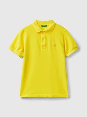 Zdjęcie produktu Benetton, Slim Fit Polo In 100% Organic Cotton, size XL, Yellow, Kids United Colors of Benetton