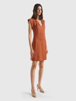 Zdjęcie produktu Benetton, Slim Fit Sheath Dress, size XXS, Brown, Women United Colors of Benetton