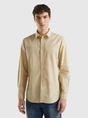 Zdjęcie produktu Benetton, Slim Fit Shirt In 100% Cotton, size XXXL, Beige, Men United Colors of Benetton