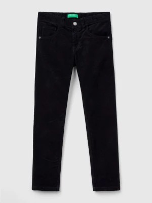 Zdjęcie produktu Benetton, Slim Fit Stretch Corduroy Trousers, size 2XL, Black, Kids United Colors of Benetton