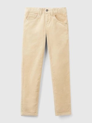 Zdjęcie produktu Benetton, Slim Fit Stretch Corduroy Trousers, size 3XL, Beige, Kids United Colors of Benetton