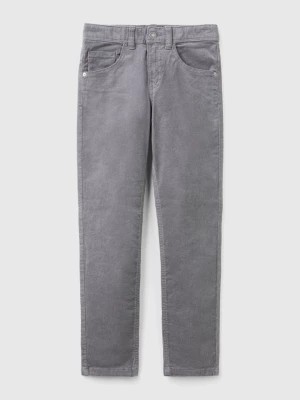 Zdjęcie produktu Benetton, Slim Fit Stretch Corduroy Trousers, size 3XL, Dark Gray, Kids United Colors of Benetton