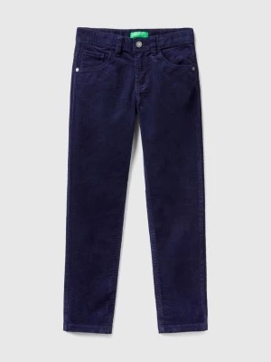 Zdjęcie produktu Benetton, Slim Fit Stretch Corduroy Trousers, size M, Dark Blue, Kids United Colors of Benetton