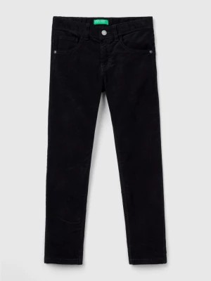 Zdjęcie produktu Benetton, Slim Fit Stretch Corduroy Trousers, size S, Black, Kids United Colors of Benetton