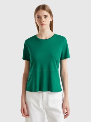 Zdjęcie produktu Benetton, Slim Fit T-shirt In Organic Cotton, size L, Dark Green, Women United Colors of Benetton