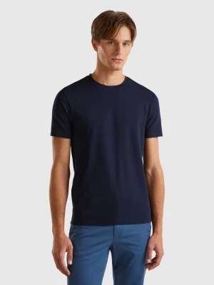 Zdjęcie produktu Benetton, Slim Fit T-shirt In Stretch Cotton, size XXL, Dark Blue, Men United Colors of Benetton