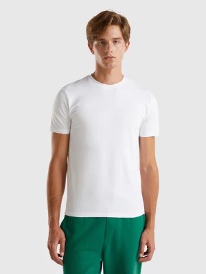 Zdjęcie produktu Benetton, Slim Fit T-shirt In Stretch Cotton, size XXXL, White, Men United Colors of Benetton