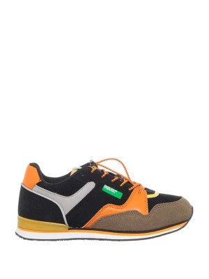 Zdjęcie produktu Benetton Sneakersy w kolorze czarno-pomarańczowo-jasnobrązowym rozmiar: 28
