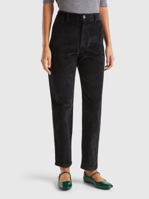 Zdjęcie produktu Benetton, Soft Corduroy Trousers, size , Black, Women United Colors of Benetton