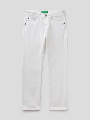 Zdjęcie produktu Benetton Spodnie chino w kolorze białym rozmiar: 160
