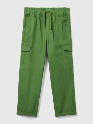Zdjęcie produktu Benetton, Straight Leg Cargo Trousers, size 2XL, Military Green, Kids United Colors of Benetton