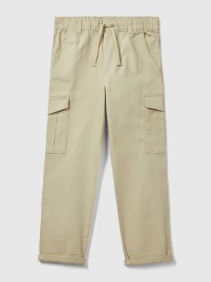 Zdjęcie produktu Benetton, Straight Leg Cargo Trousers, size L, Beige, Kids United Colors of Benetton