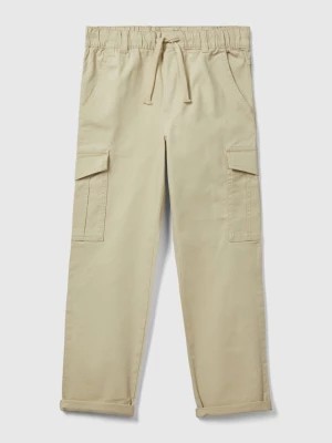 Zdjęcie produktu Benetton, Straight Leg Cargo Trousers, size M, Beige, Kids United Colors of Benetton