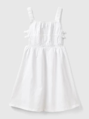 Zdjęcie produktu Benetton, Strappy Dress In Linen Blend, size S, White, Kids United Colors of Benetton