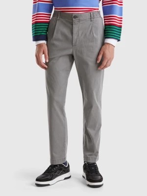 Zdjęcie produktu Benetton, Stretch Cotton Chinos, size 46, Gray, Men United Colors of Benetton