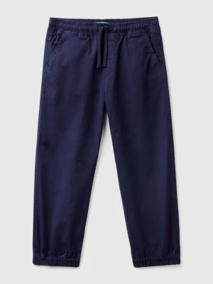 Zdjęcie produktu Benetton, Stretch Cotton Joggers With Drawstring, size 2XL, Dark Blue, Kids United Colors of Benetton