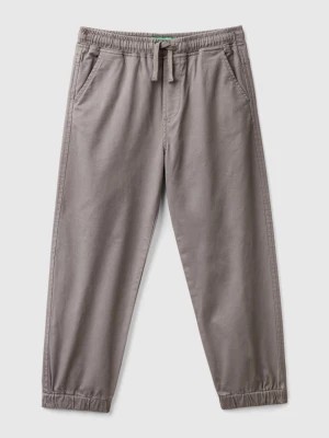 Zdjęcie produktu Benetton, Stretch Cotton Joggers With Drawstring, size 3XL, Dark Gray, Kids United Colors of Benetton