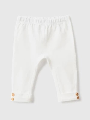 Zdjęcie produktu Benetton, Stretch Cotton Leggings, size 82, Creamy White, Kids United Colors of Benetton
