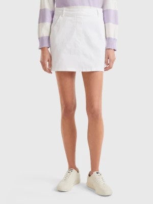 Zdjęcie produktu Benetton, Stretch Cotton Mini Skirt, size , White, Women United Colors of Benetton