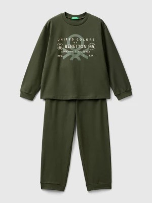 Zdjęcie produktu Benetton, Stretch Cotton Pyjamas, size 2XL, Military Green, Kids United Colors of Benetton