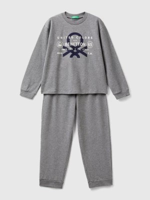 Zdjęcie produktu Benetton, Stretch Cotton Pyjamas, size L, Dark Gray, Kids United Colors of Benetton