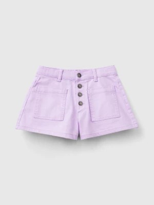 Zdjęcie produktu Benetton, Stretch Cotton Shorts, size S, Lilac, Kids United Colors of Benetton