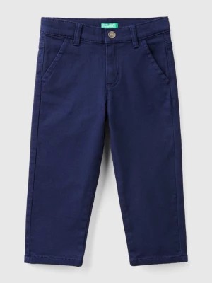 Zdjęcie produktu Benetton, Stretch Cotton Trousers, size 116, Dark Blue, Kids United Colors of Benetton