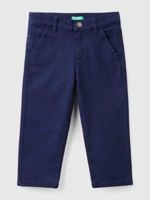 Zdjęcie produktu Benetton, Stretch Cotton Trousers, size 82, Dark Blue, Kids United Colors of Benetton