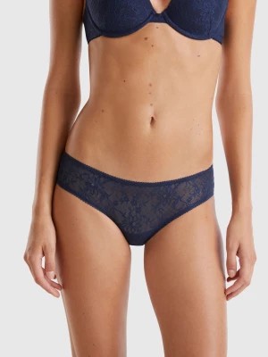 Zdjęcie produktu Benetton, Stretch Lace Underwear, size S, Dark Blue, Women United Colors of Benetton