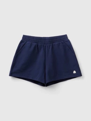 Zdjęcie produktu Benetton, Stretch Organic Cotton Shorts, size S, Dark Blue, Kids United Colors of Benetton