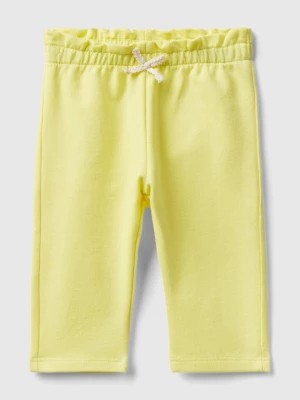 Zdjęcie produktu Benetton, Stretch Organic Cotton Sweatpants, size 62, Yellow, Kids United Colors of Benetton