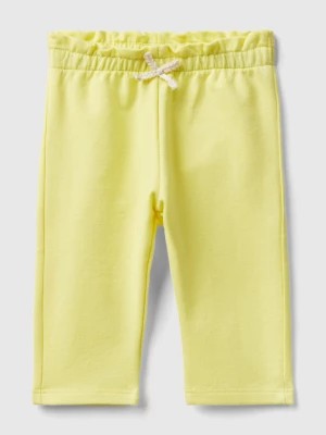 Zdjęcie produktu Benetton, Stretch Organic Cotton Sweatpants, size 74, Yellow, Kids United Colors of Benetton