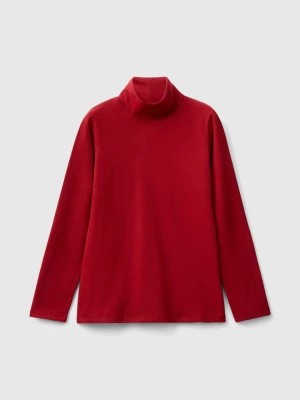 Zdjęcie produktu Benetton, Stretch T-shirt With High Neck, size 2XL, Red, Kids United Colors of Benetton