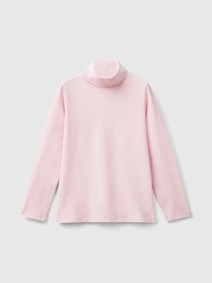 Zdjęcie produktu Benetton, Stretch T-shirt With High Neck, size 3XL, Pink, Kids United Colors of Benetton