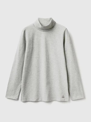 Zdjęcie produktu Benetton, Stretch T-shirt With High Neck, size L, Light Gray, Kids United Colors of Benetton
