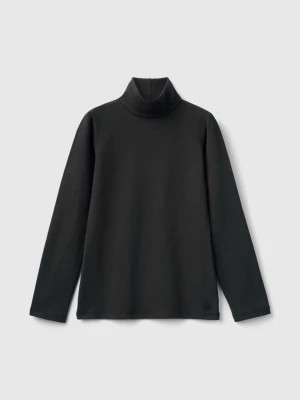 Zdjęcie produktu Benetton, Stretch T-shirt With High Neck, size XL, Black, Kids United Colors of Benetton