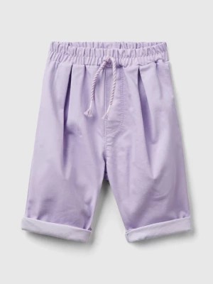 Zdjęcie produktu Benetton, Stretch Trousers With Drawstring, size 68, Lilac, Kids United Colors of Benetton