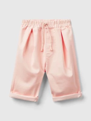 Zdjęcie produktu Benetton, Stretch Trousers With Drawstring, size 74, Peach, Kids United Colors of Benetton