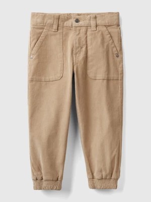 Zdjęcie produktu Benetton, Stretch Velvet Trousers, size 110, Beige, Kids United Colors of Benetton