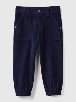 Zdjęcie produktu Benetton, Stretch Velvet Trousers, size 116, Dark Blue, Kids United Colors of Benetton