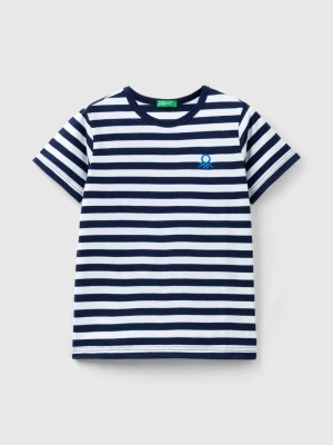 Zdjęcie produktu Benetton, Striped 100% Cotton T-shirt, size 2XL, Dark Blue, Kids United Colors of Benetton